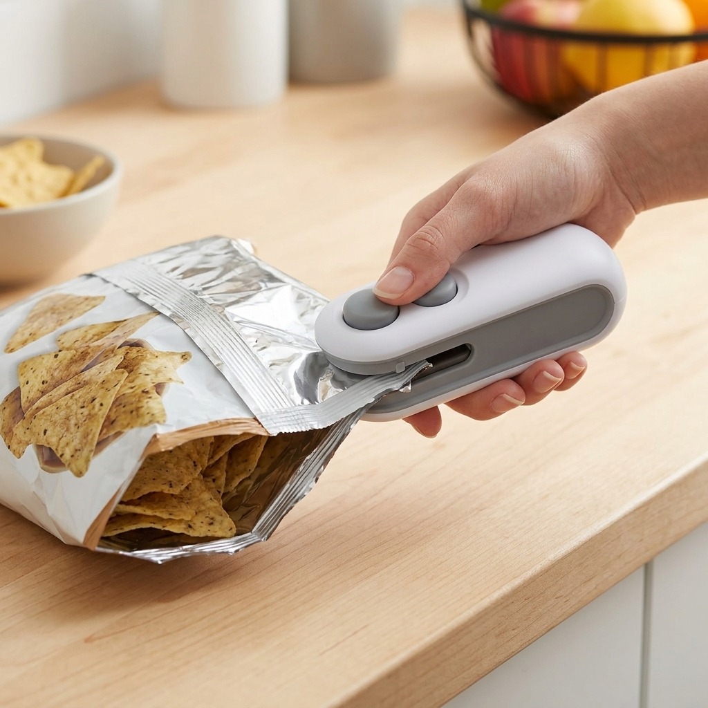 Velnora 2-in-1 Mini Portable Bag Sealer & Cutter | Rechargeable Handheld Heat Sealer