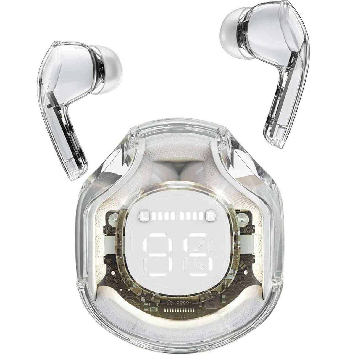 Air39 Transparent Wireless Earbuds Bluetooth 5.3 TWS with LED Display.