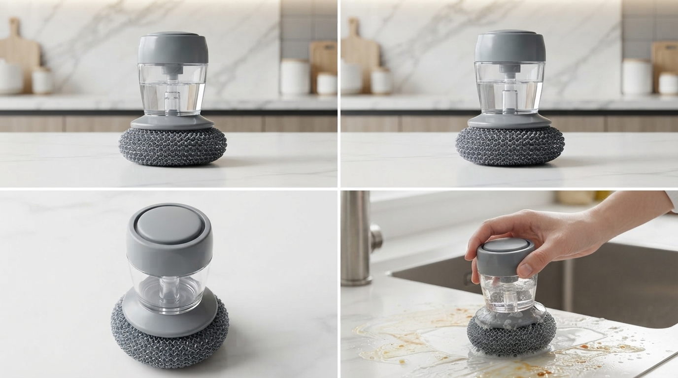 Multifunctional Kitchen Scrubber & Dish Cleaning Tool | Heavy-Duty Pot & Pan Cleaner