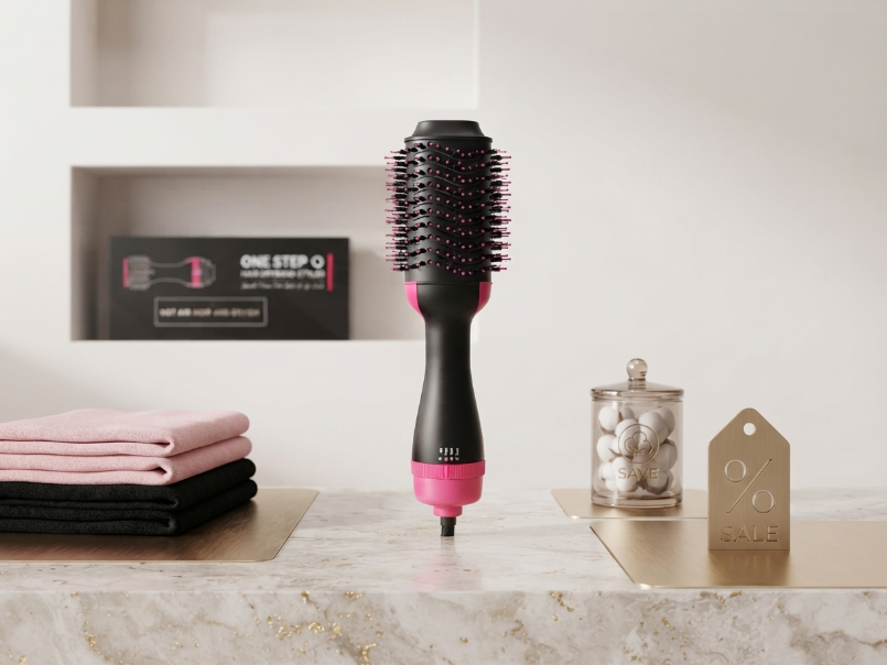 4-in-1 Hot Air Brush – Hair Dryer, Straightener & Volumizer