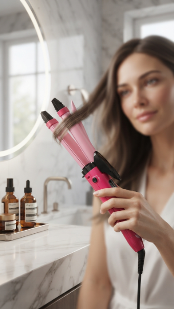 2-in-1 Hair Straightener & Curler Hair Styling Tool